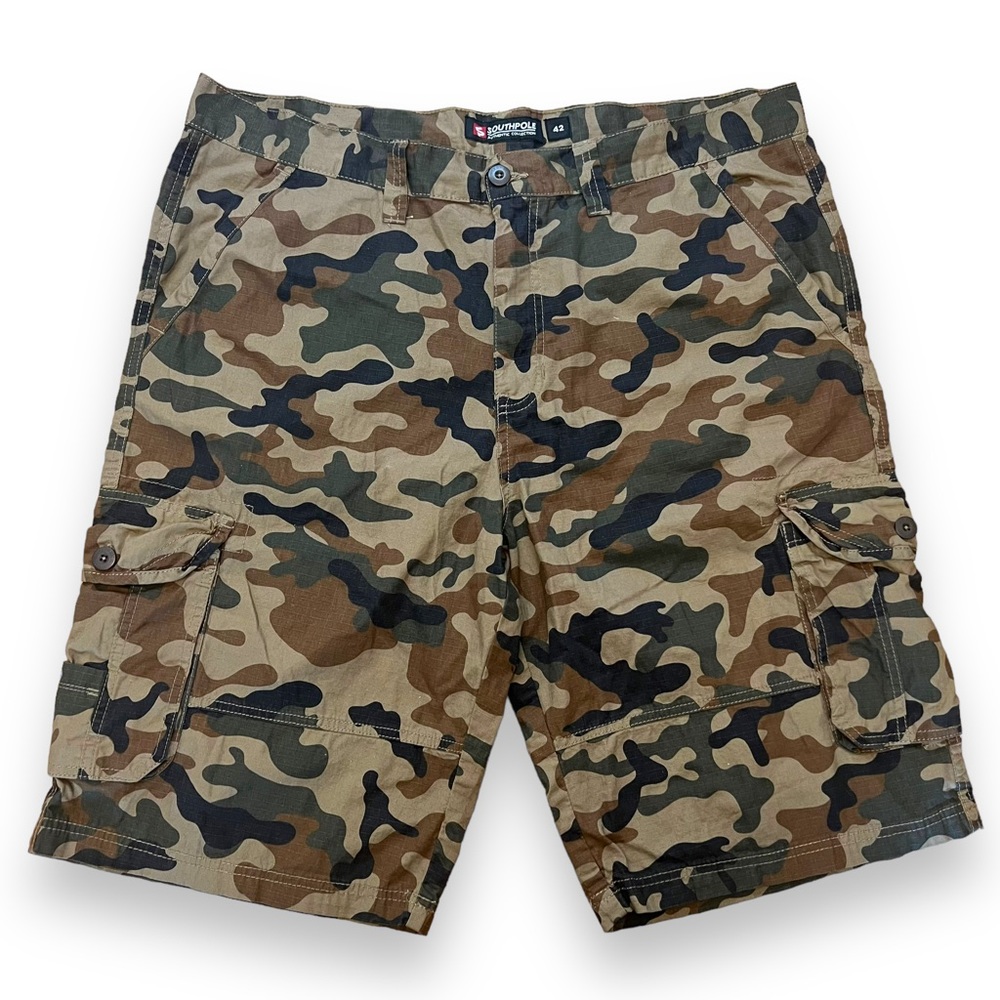 Southpole Camo‎ Cargo Shorts Pockets Military